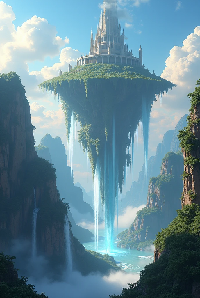 —a land of floating islands and shimmering skies.