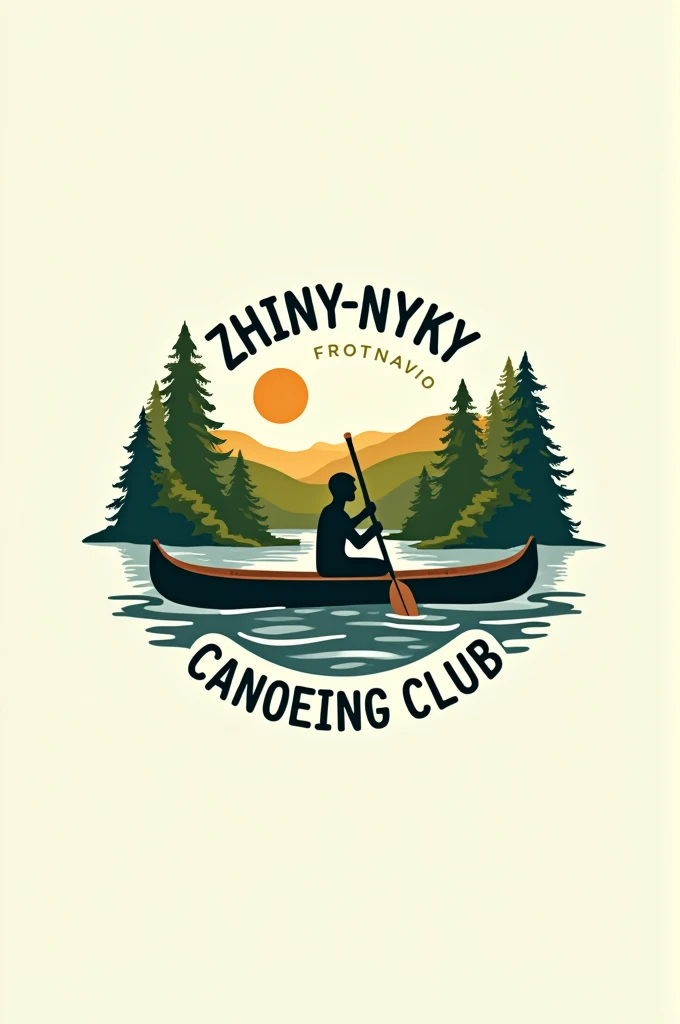 Create a logo for a canoeing club from the Guavio region called Zhiny-nyky