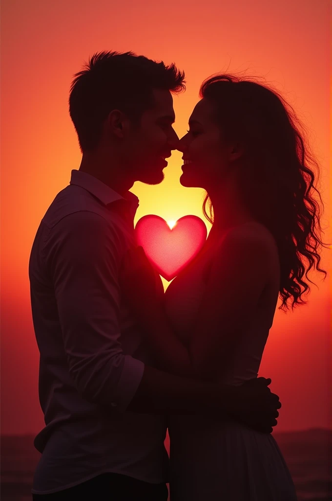 Human heart silhouette