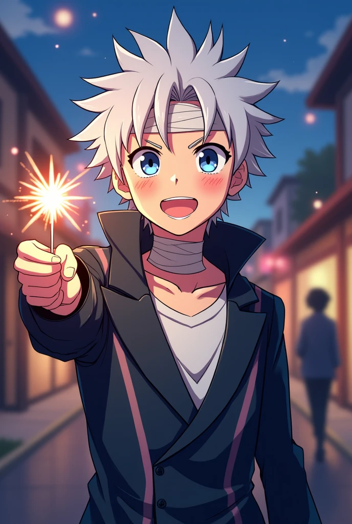 Gojo Satoru smile Sparkler evening