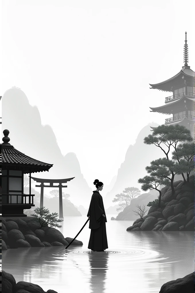 black and white japanese
