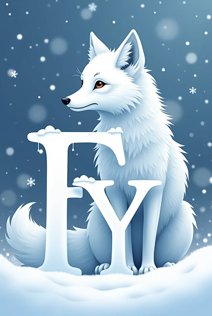 logo have F and Y, snow and snow foxx theme