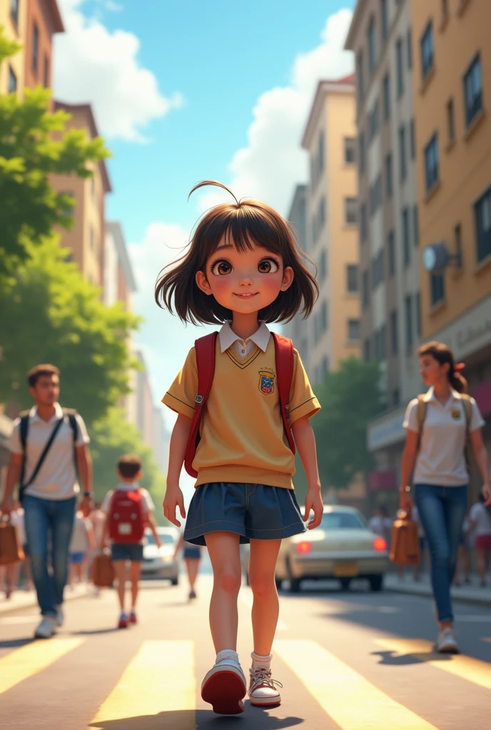 Girl go to school 