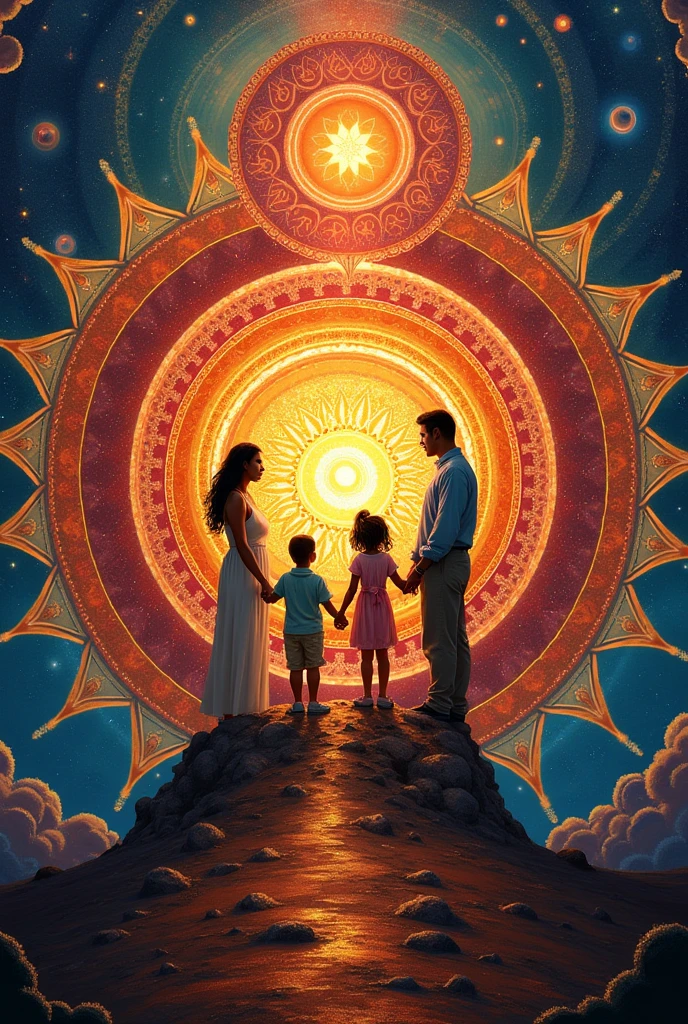 Amemos, ancestry, mandala with vibrant colors, Generations