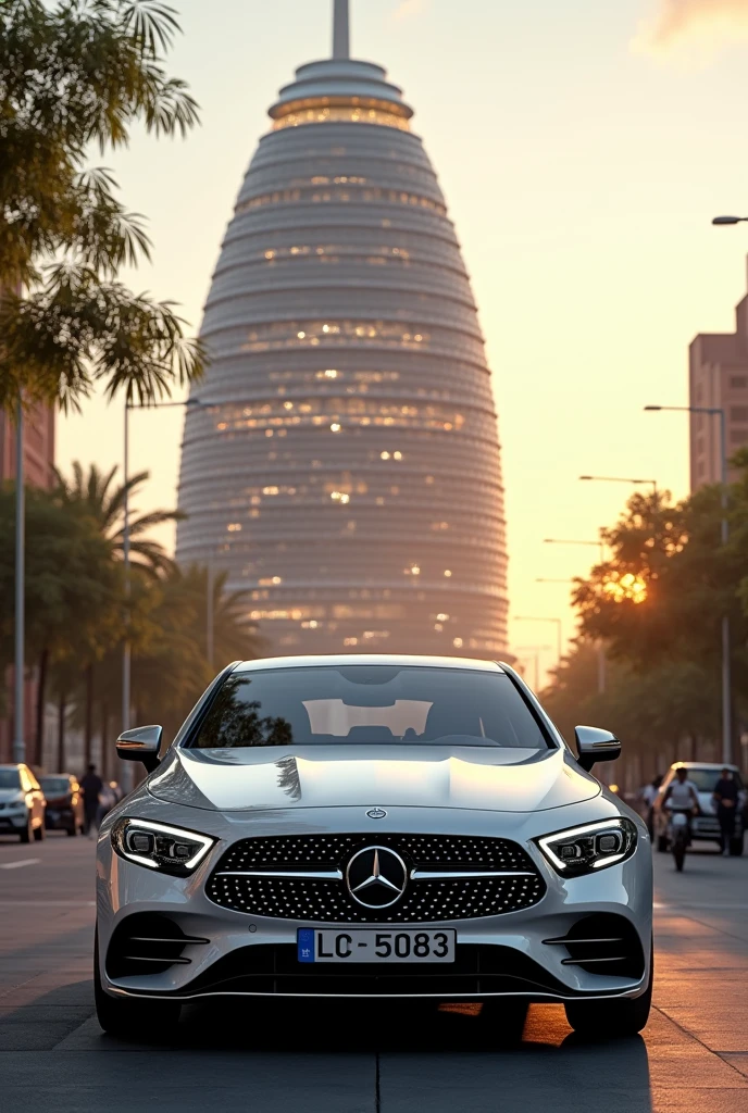 Genearte a mercedes benz cdd40 in india jamshedpur background hive a real photo