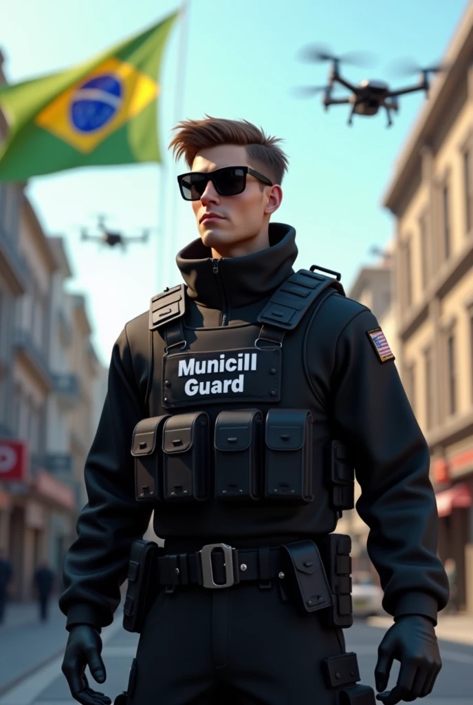 A handsome guy with short hair, messy hair, identity as a sniper, full-body shooting equipment, equipped with a sniper rifle, dressed as a special soldier, casual and uninhibited, with a sense of shooting atmosphere, game CG, original painting, 8k, (realism: 1.3)
