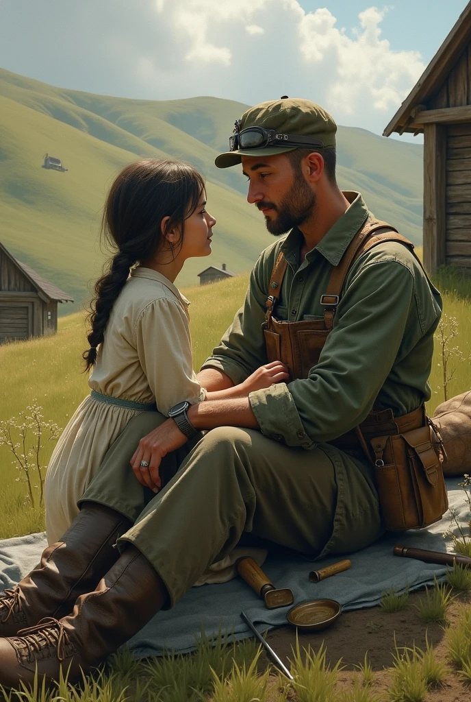 Young girl shelters injured male pilot on farm 
