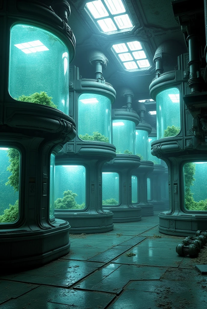 The aquarium on the spaceship is uninhabited.