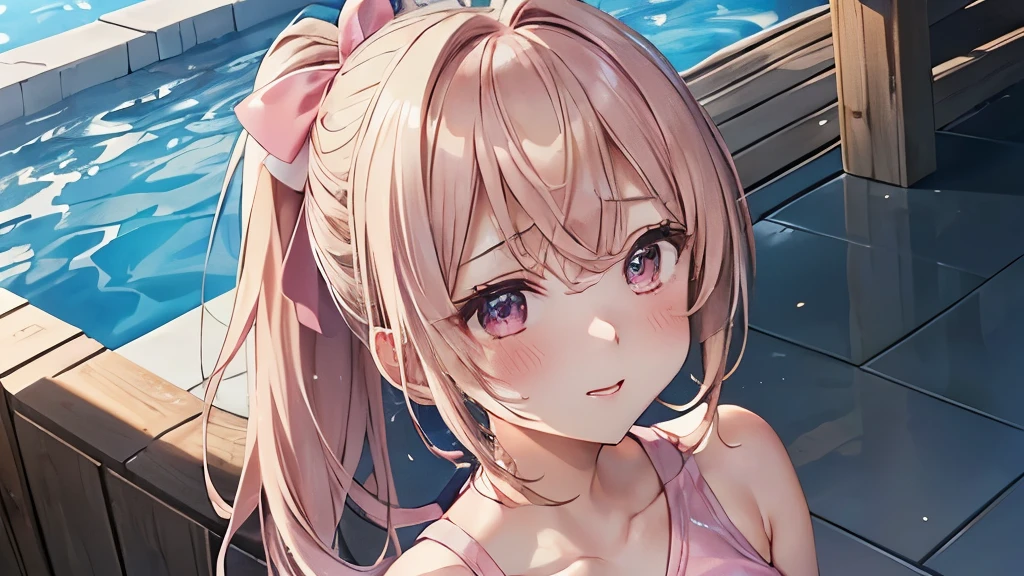 Chibi Girl Doll、bank、river、bridge、Enjoying stretching、Training wear、Very detailed、Ultra-realistic、Photorealistic、8K、Hyperrealistic、masterpiece、Beautiful detailed eyes、Beautiful detailed lips、Very detailedな顔、Long eyelashes、Beautiful young girl、Calm expression、Warm colors、Beautiful lighting、Cinematic、Intricate details、Bright colors、natural environment、Lush vegetation、Soft Focus、Depth of written boundary
