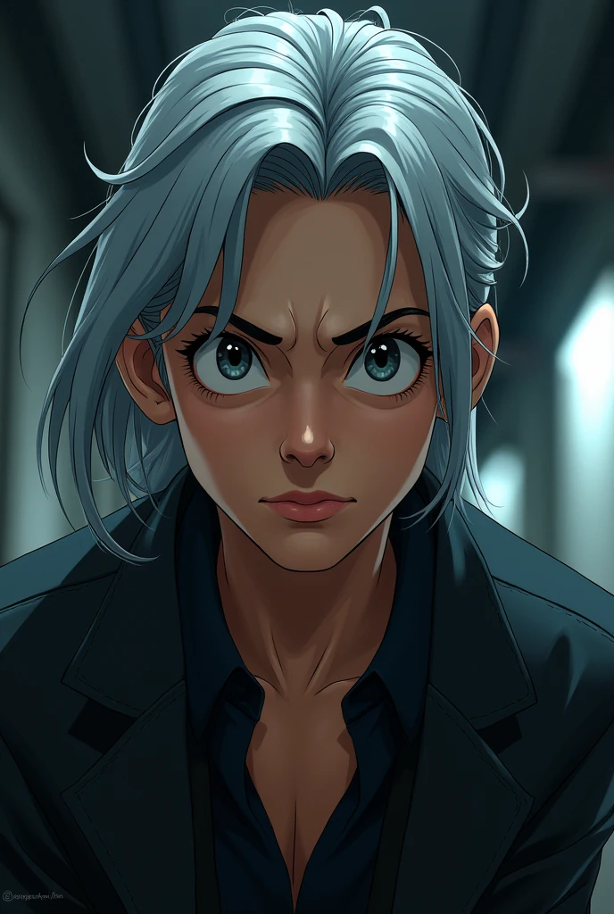 Character inspired by the thrill of suspense in the style of “intensely” I mean the cartoon type of movie, with gray hair, Let it be and be representative with your mouth closed 

 
