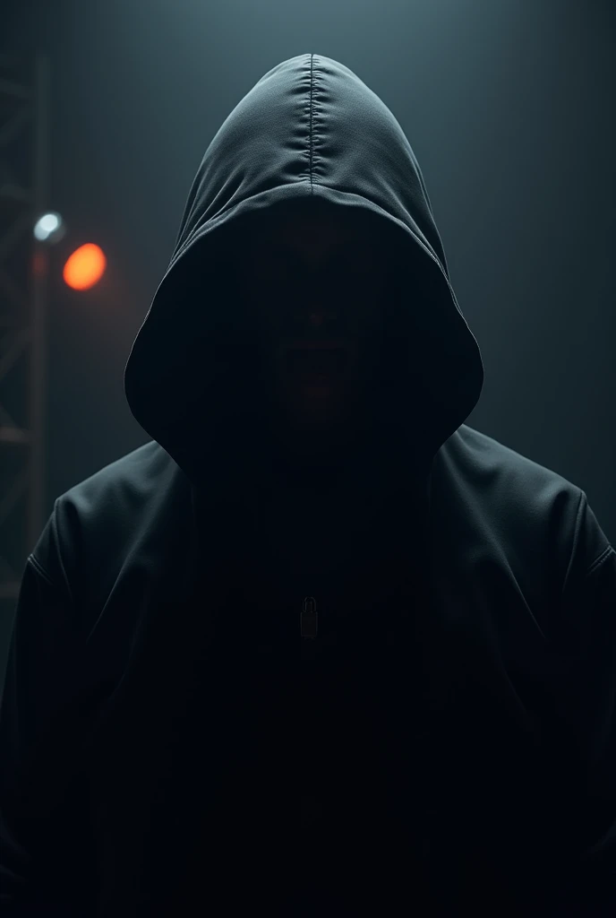 Trap singer hooded face covered