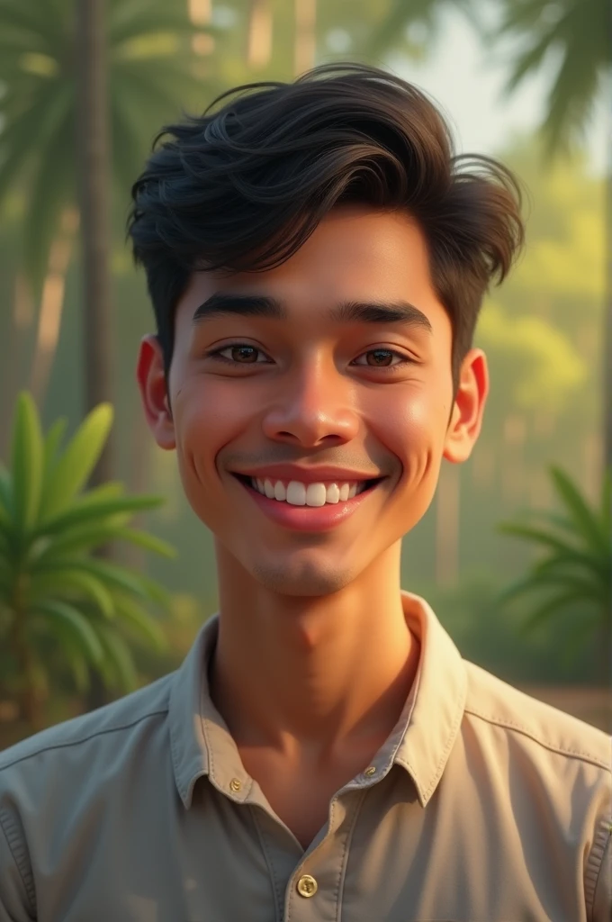 Create a 26 year old Bangladeshi cute boy portrait 