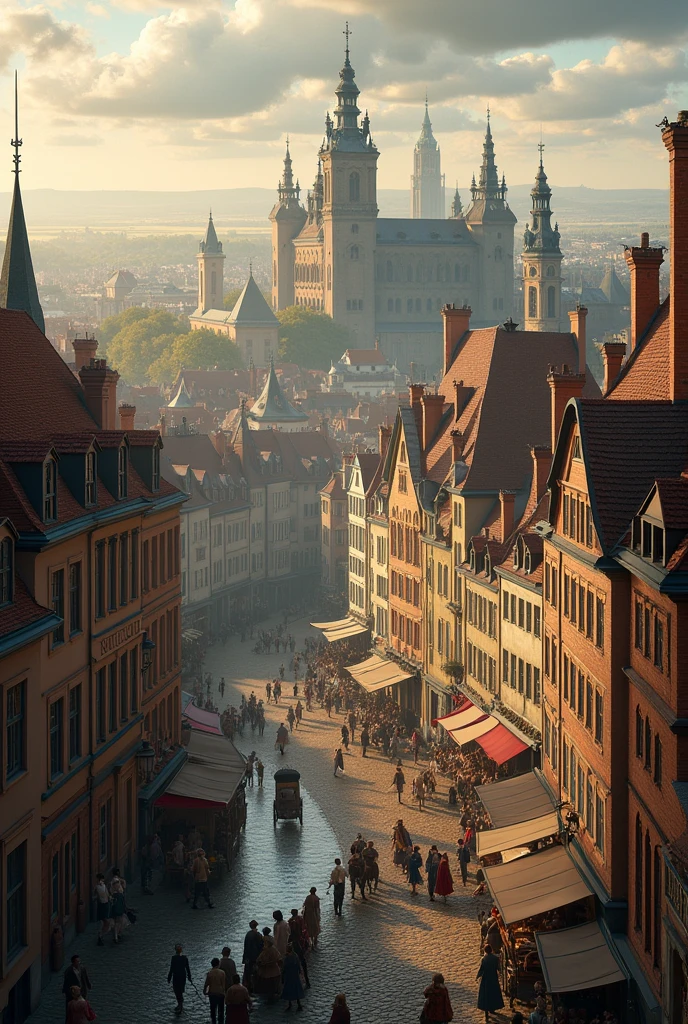 Create a picture of what Frankfurt am Main looked like at the time of Goethe