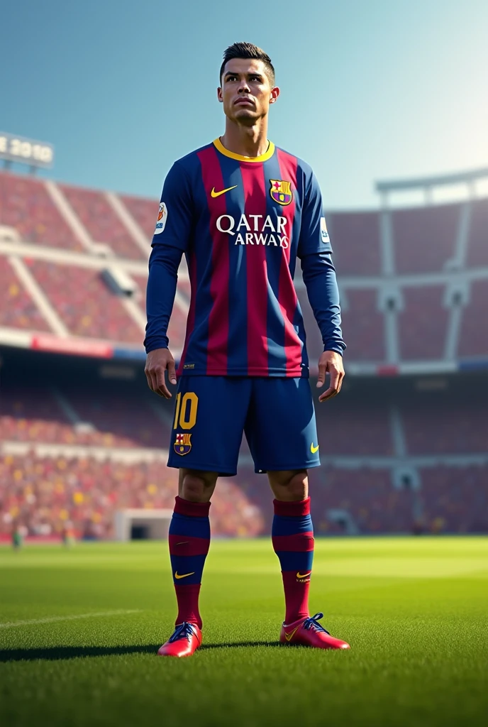 Cristiano Ronaldo in Barcelona uniform