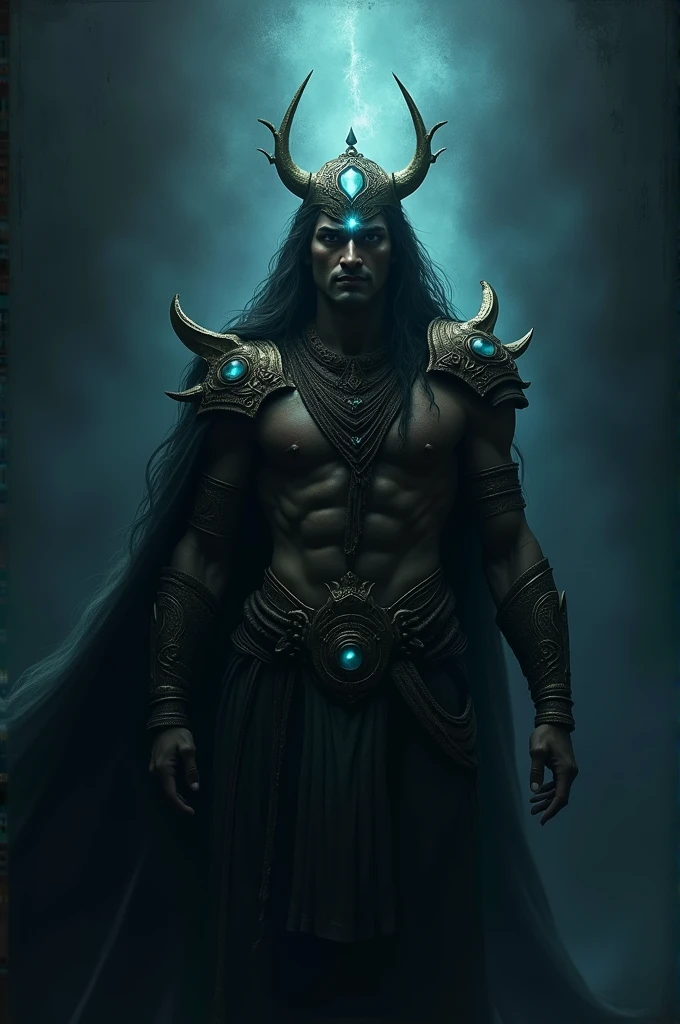 Ashwathama in darknes light in his gem on his forehead
