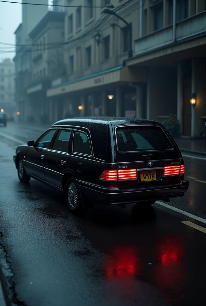 Make it a Toyota Crown hearse and turn it sideways with a wider angle.