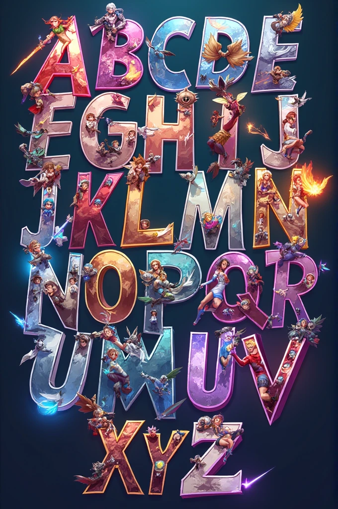 Create a stylish alphabet in mobile legends