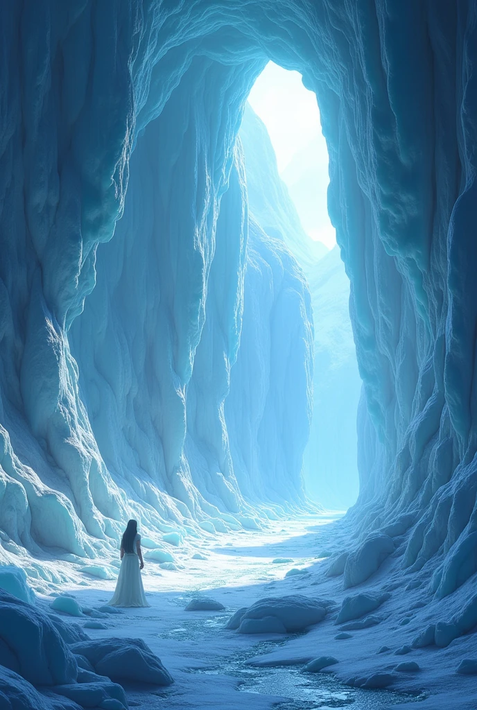 Create an animated ice cave without water