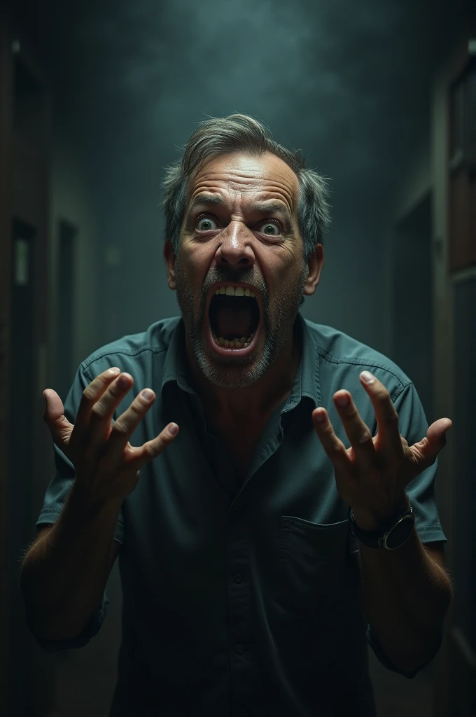 Man getting fear
