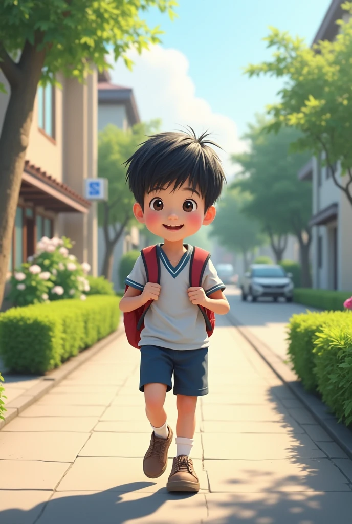 Korean boy cute go school