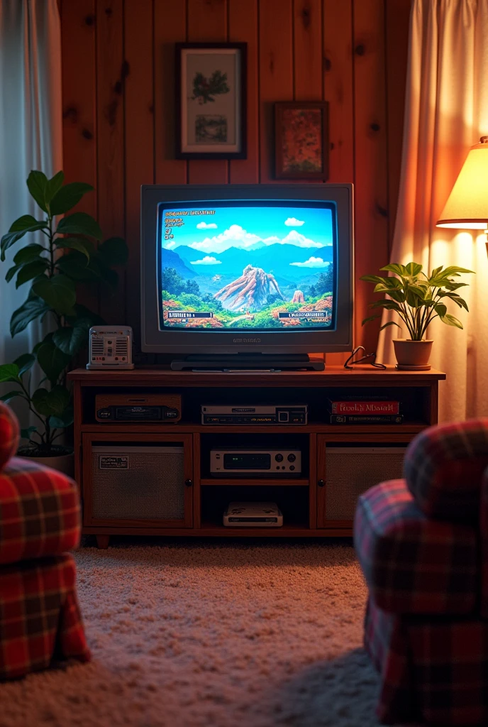 mega drive in 80s living room