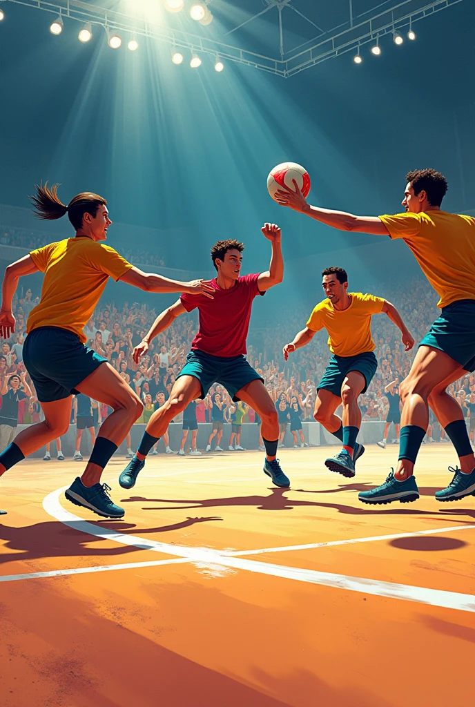 handball match illustration
