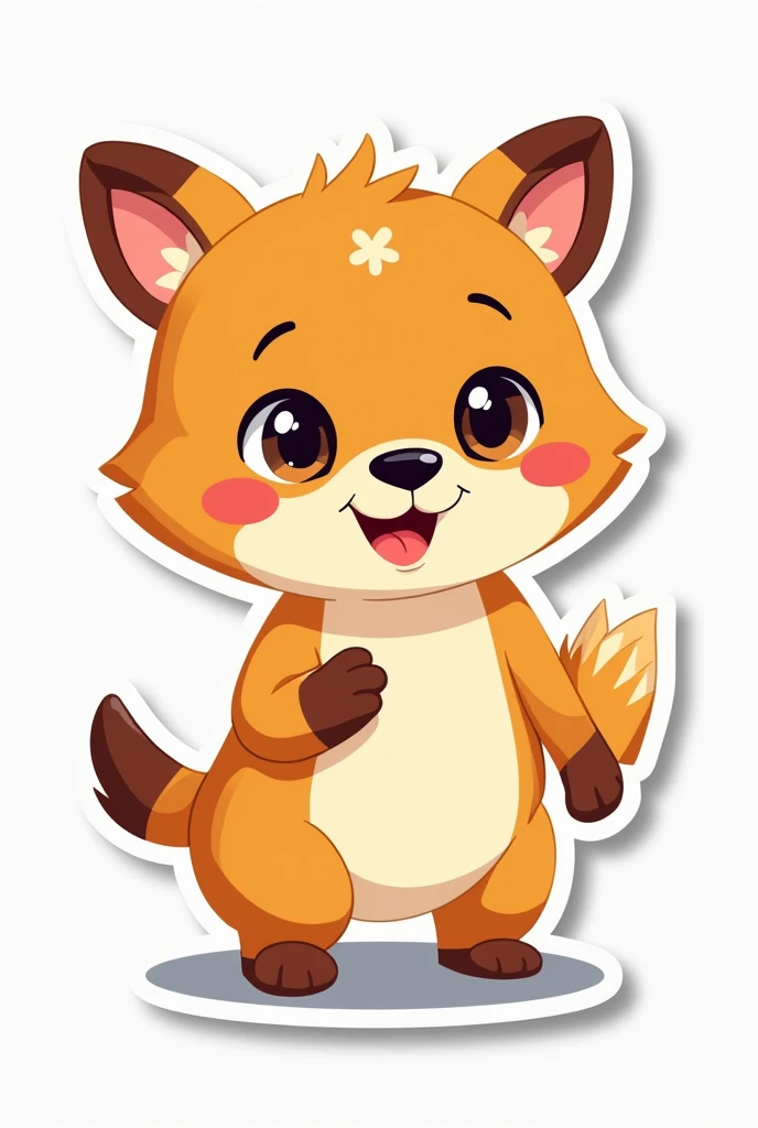 Cartoon animal sticker