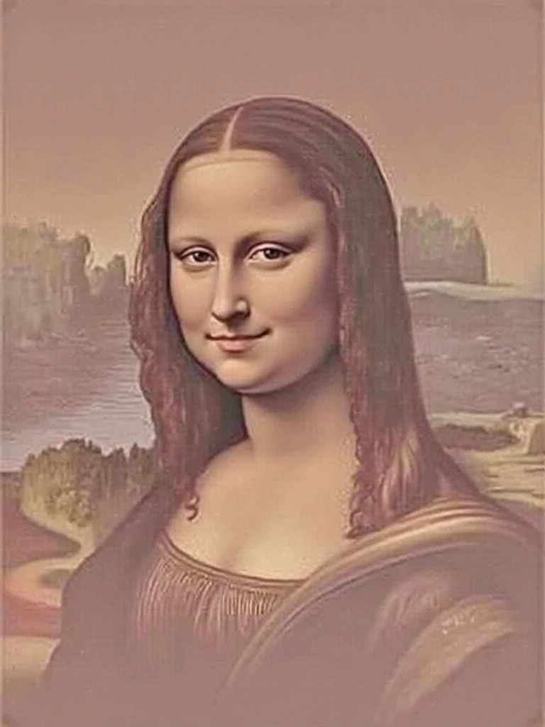 This face on monalisa’s face