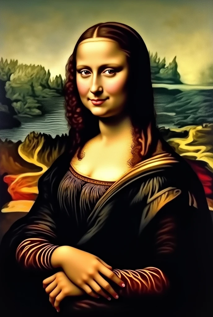This face on monalisa’s face