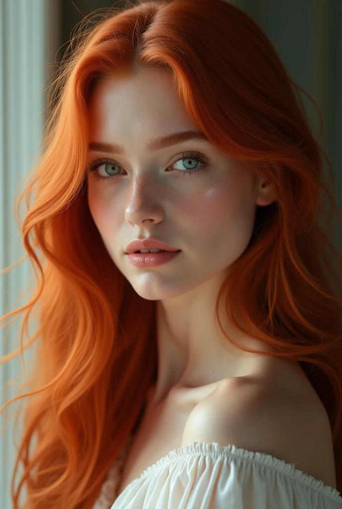 Beautiful red-haired girl 
