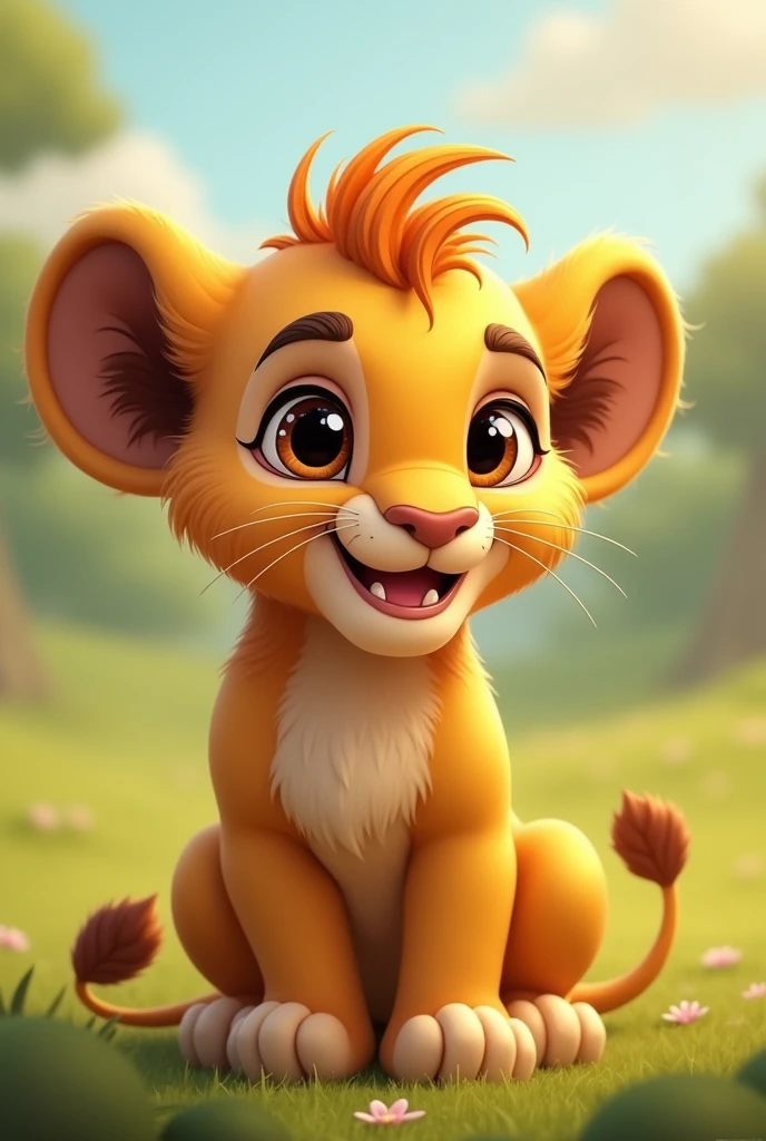 Cute lion baby smil cute
