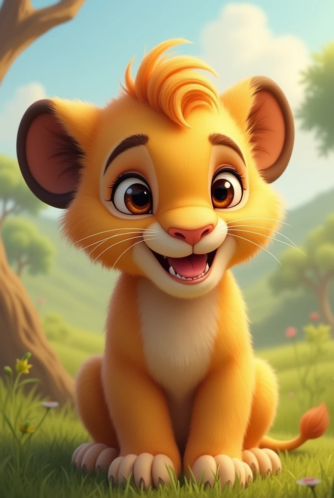 Cute lion baby smil cute