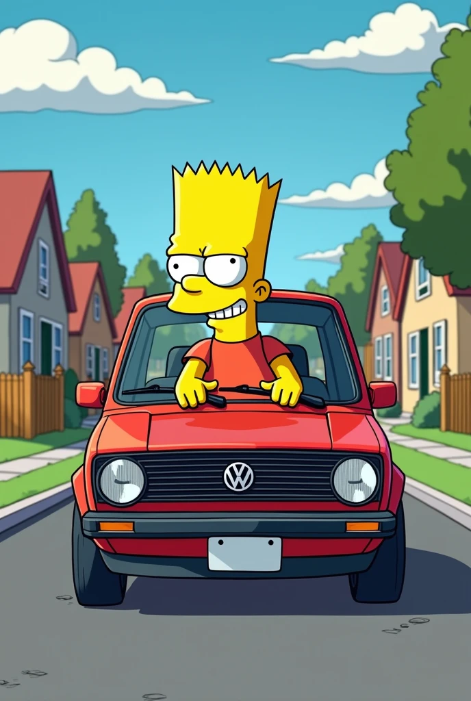 Bart Simpson avec une golf 3