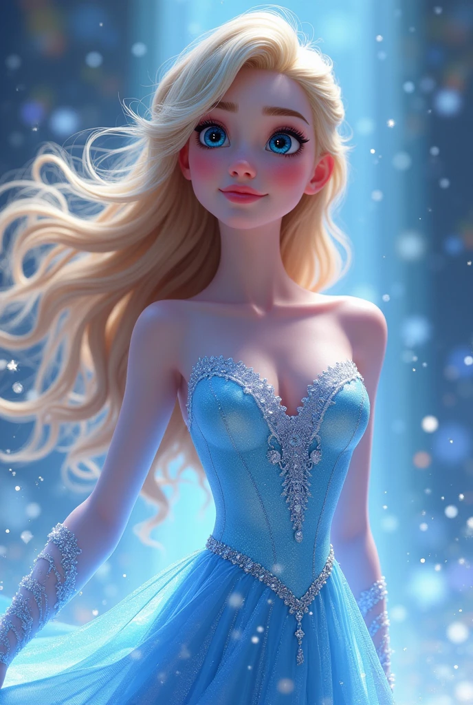 Prompts
Copy
Make a Disney Pixar-style poster, in 3d, a beautiful girl with open hair ans she is wearing a frozen dress which is shining like crystal and she is have bl9nde gair