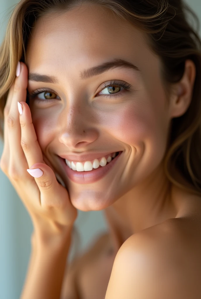 a creative image to generate sales , to demonstrate the importance of using skin products