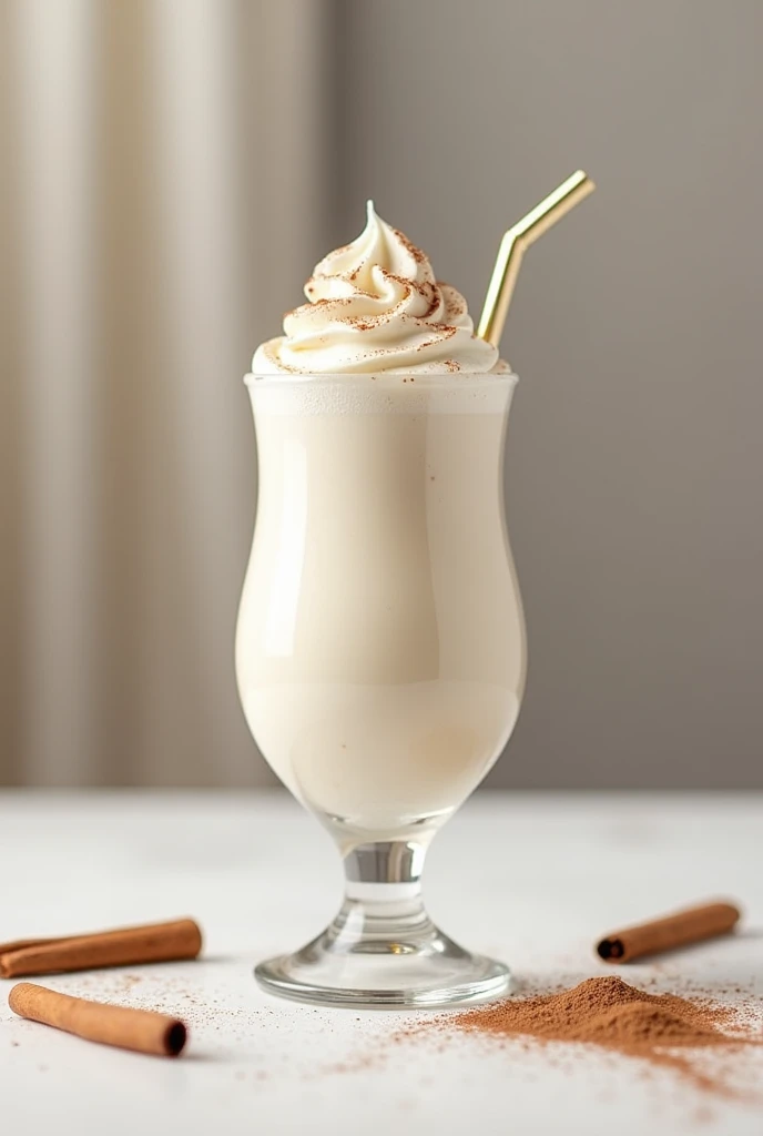 crie um copo de milkshake com o nome de leite