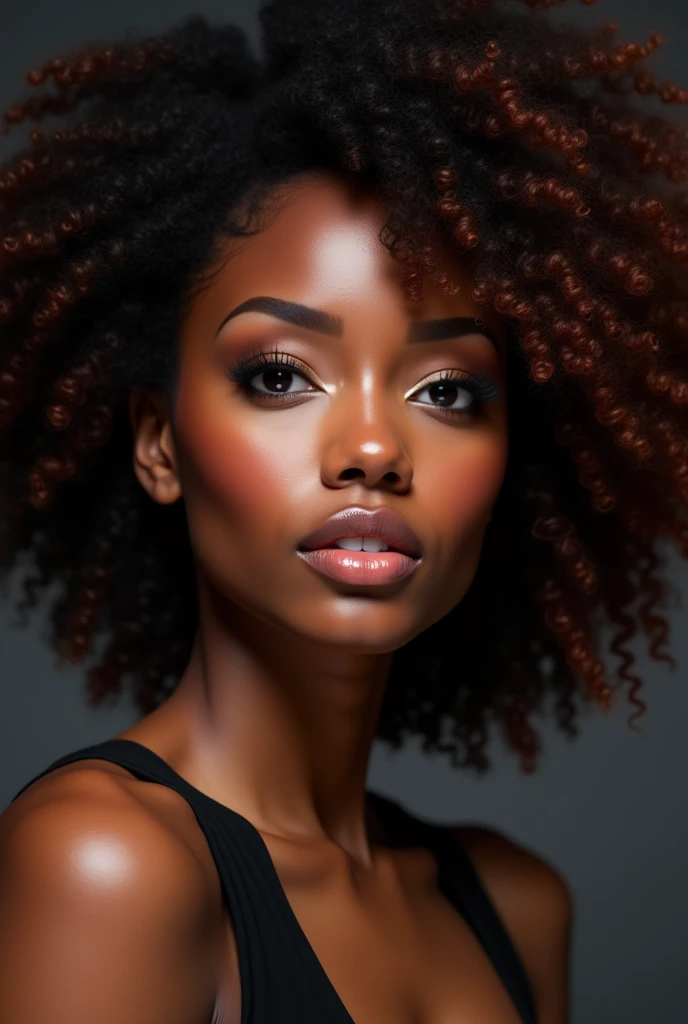 young black woman with curly hair
Sexy