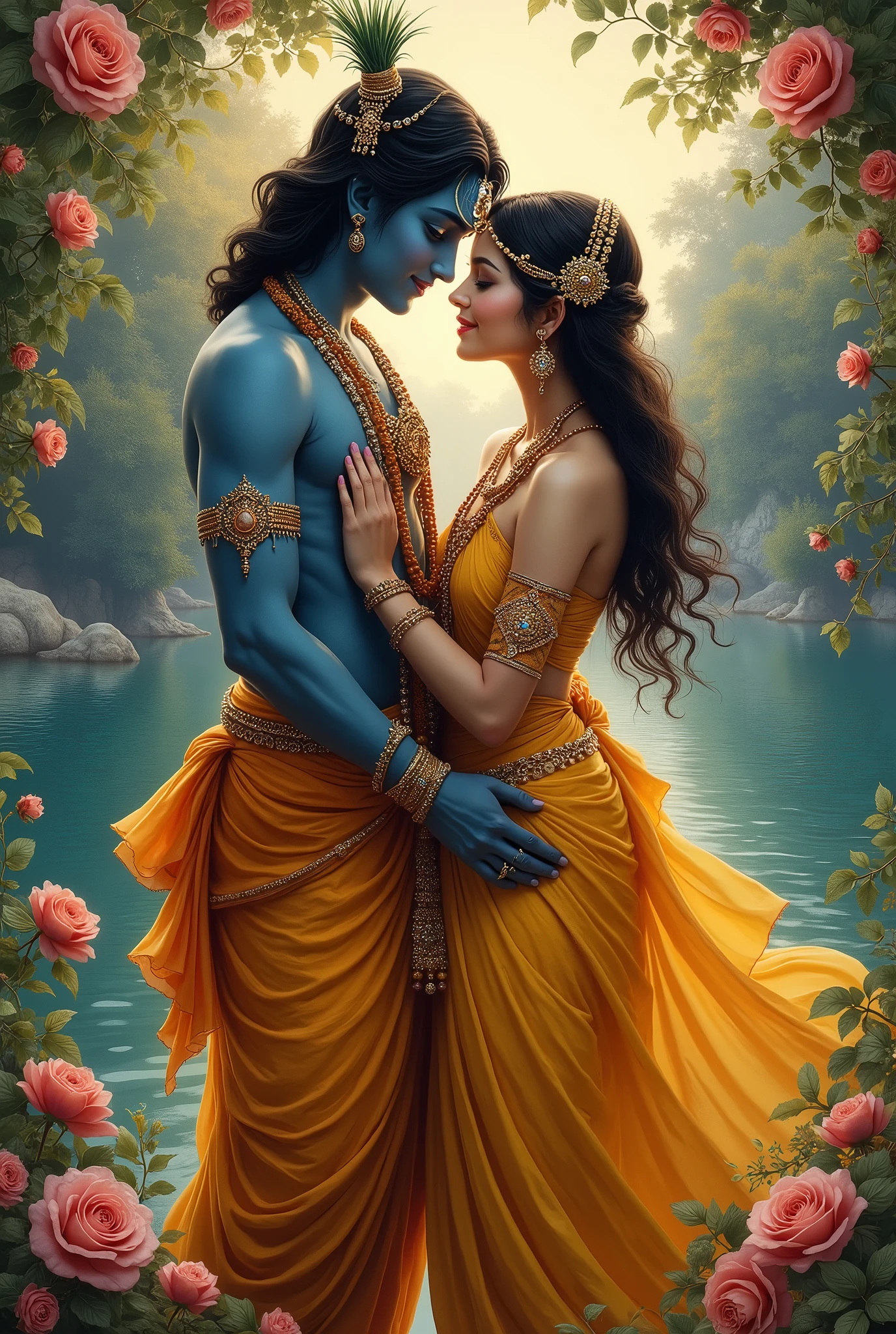 कृष्णा जी और राधे जी का फोटो साथ में