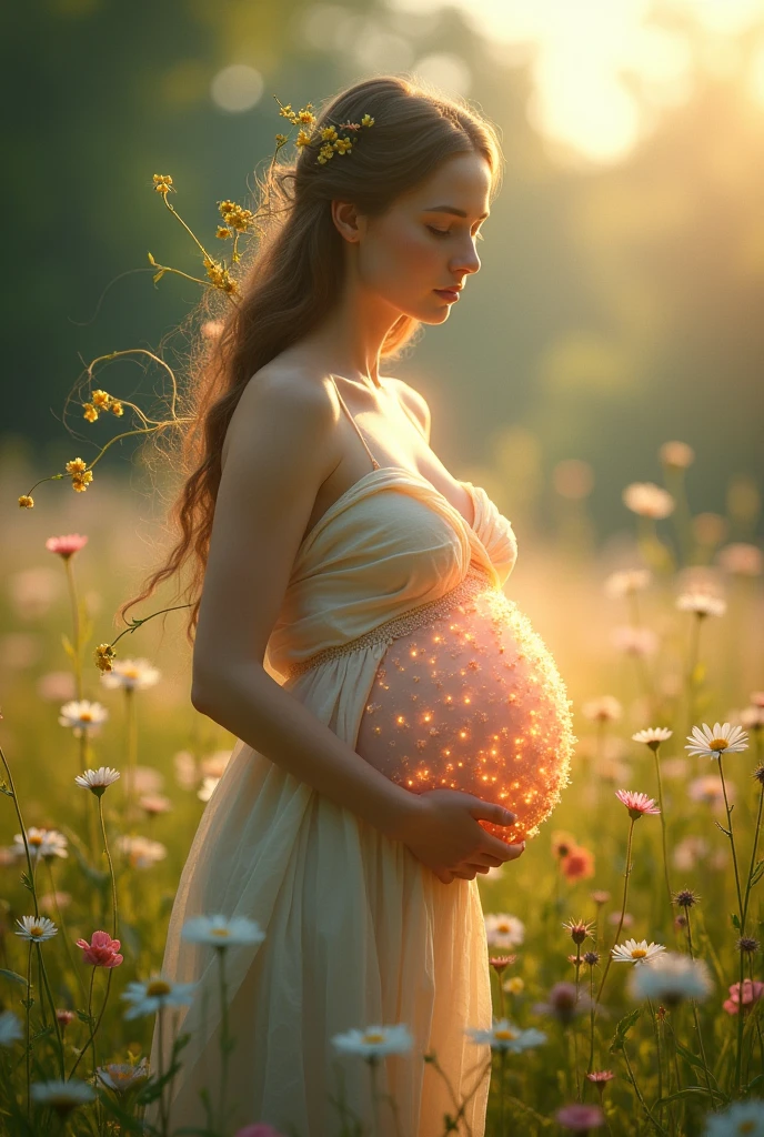 She is pregnant with 100 twins.