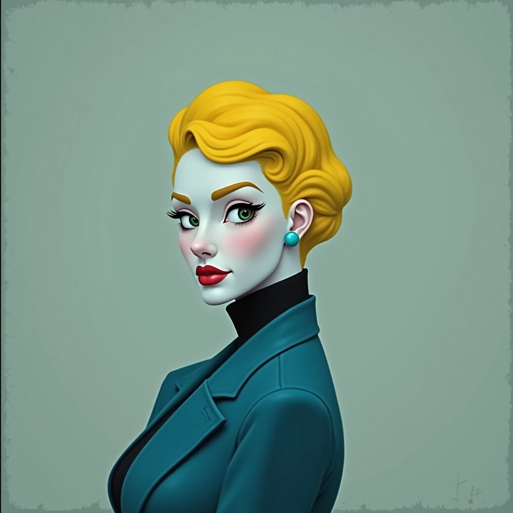 Taking into consideration this text that I give you, create an image of me, I am a brunette woman with short wavy hair, almost curly, Fine features, thin lips, big eyes and hourglass-shaped body, I want to look elegant and sophisticated. Choose colors like white., negro, gray or navy blue. These tones usually convey professionalism..
A well-fitting blazer can elevate any outfit.. It is a key garment in a professional look.
A silk blouse or a well-ironed shirt will always look professional..
Make sure they are well-fitting and have a classic cut..
Loafers or mid-heeled shoes go well with a professional outfit.
Opt for small, elegant jewelry such as pearls or thin chains..
An updo or neat style will give a tidy appearance..
A natural makeup highlights the features without being overwhelming..