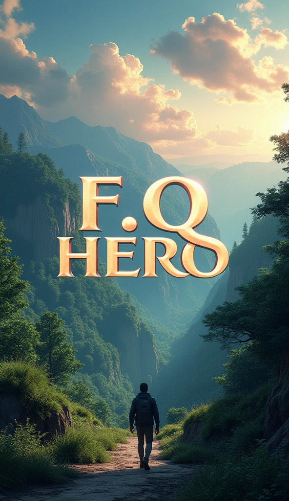 There is word title "F.Q HERO". Title word with beautiful and stylish wallpaper. ultra HD, aesthetic, realistic, natural.