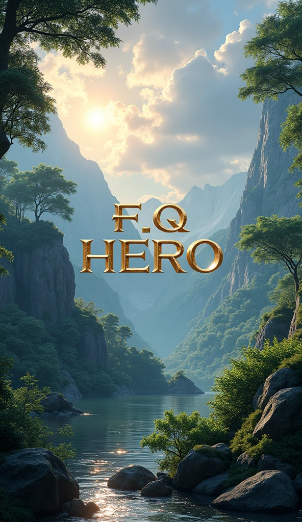 There is word title "F.Q HERO". Title word with beautiful and stylish wallpaper. ultra HD, aesthetic, realistic, natural.