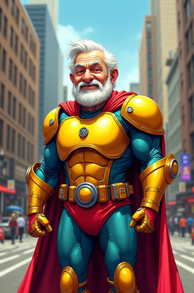 I need a grandpa with comic armor