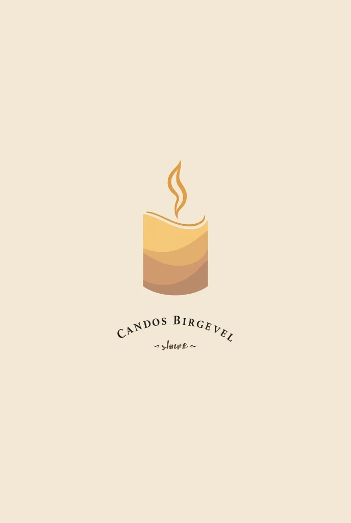 Candle brand logo with name: Light and aromas. That has the silhouette of a candle 