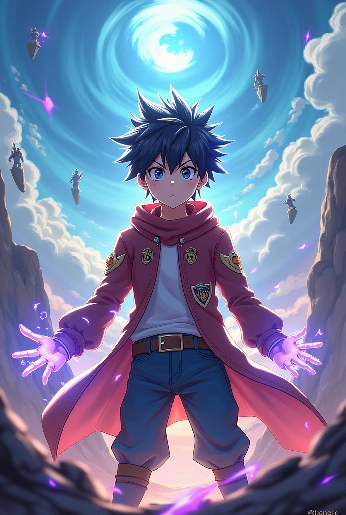 An anime boy who have a skil that can save skill of other