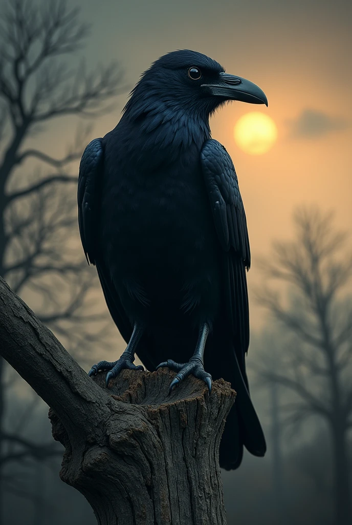 A raven that says, Everything has a solution except death 