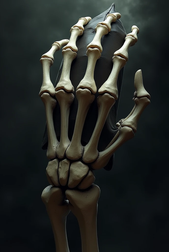 SKULL HAND HOLDING SOMETHING VERY STRONG