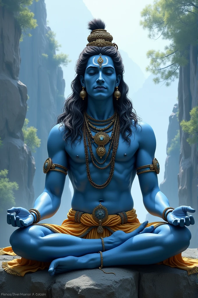 Mahadev in meditation mudra