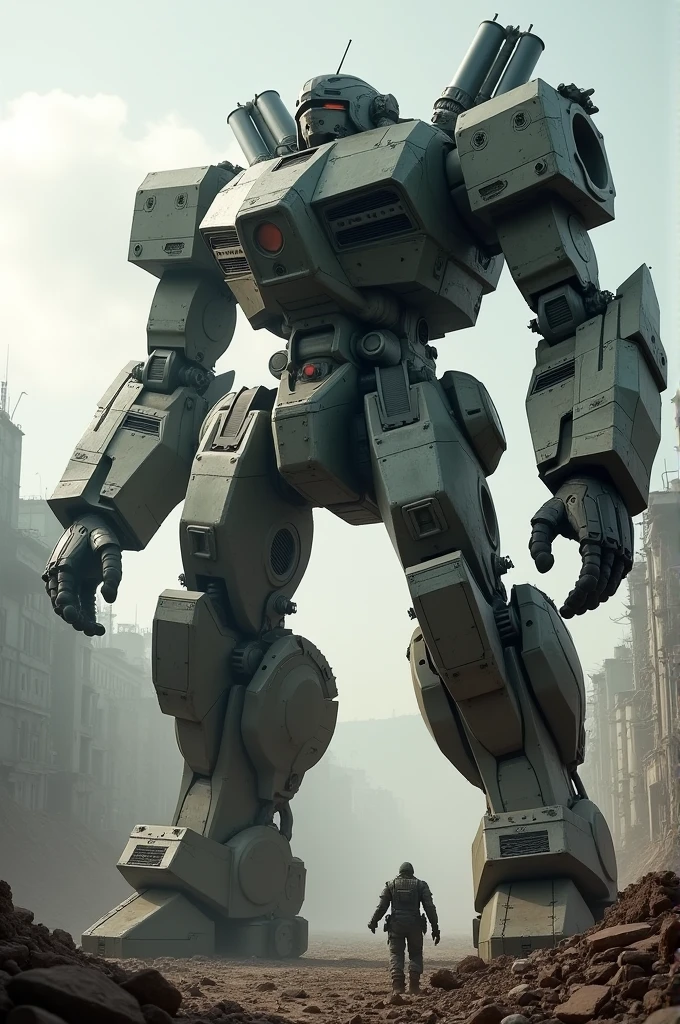 Giant robot with weapons