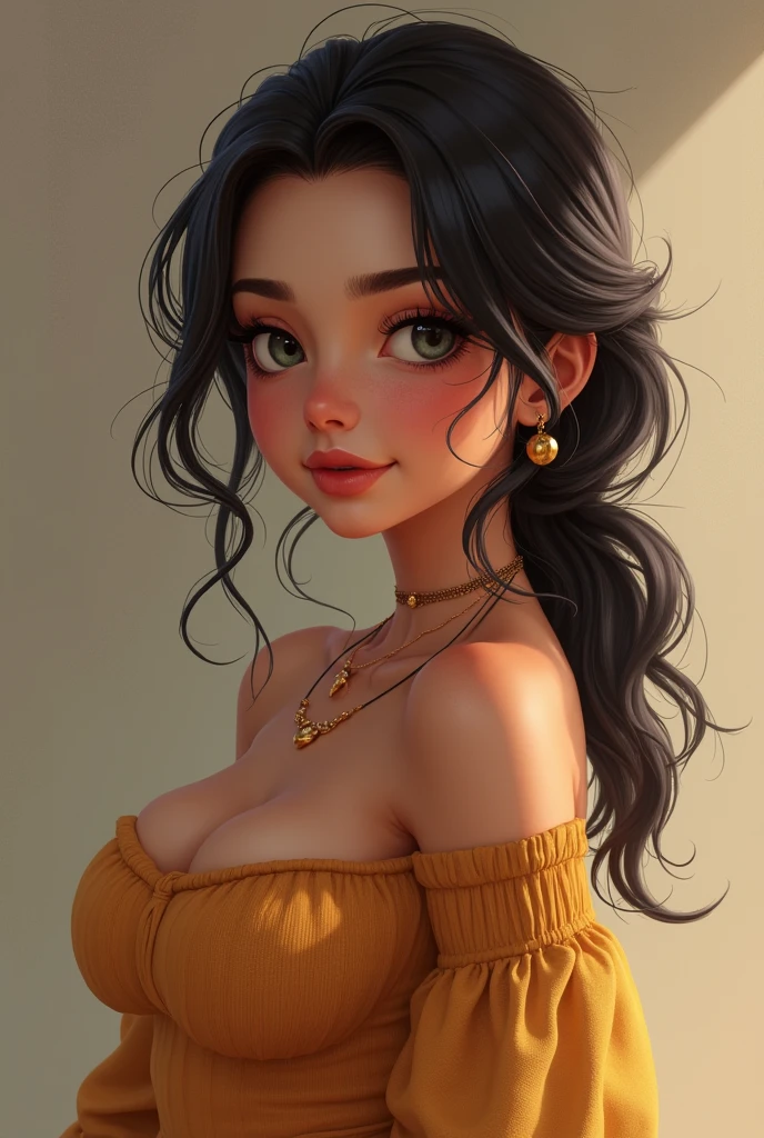 Realistic latina in little clothes